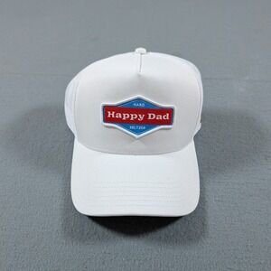 Happy Dad Trucker Hat Mens OS White Nashville Predators Logo Mesh Snapback Cap